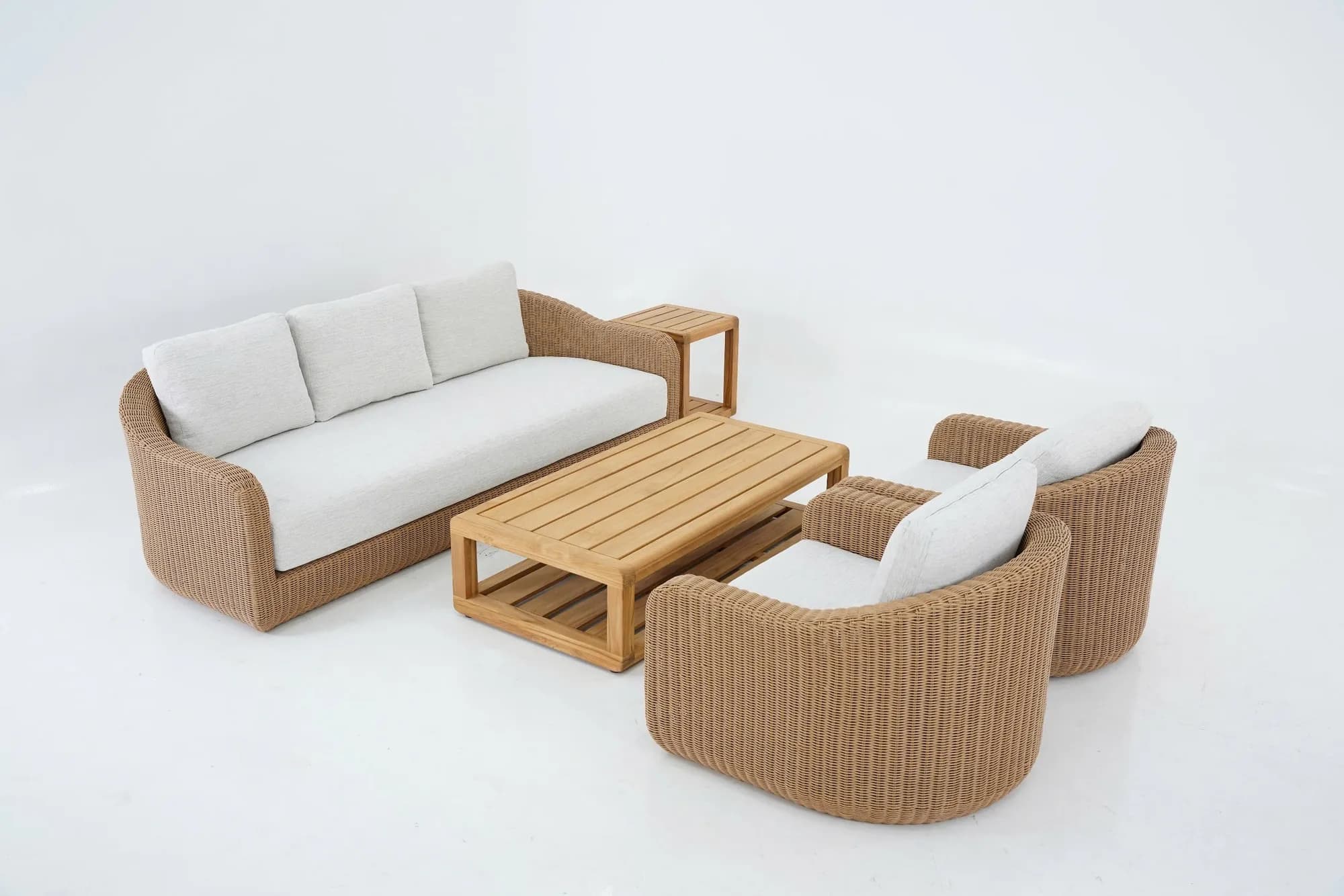 Ghế sofa đan lát, góc nhìn 4
