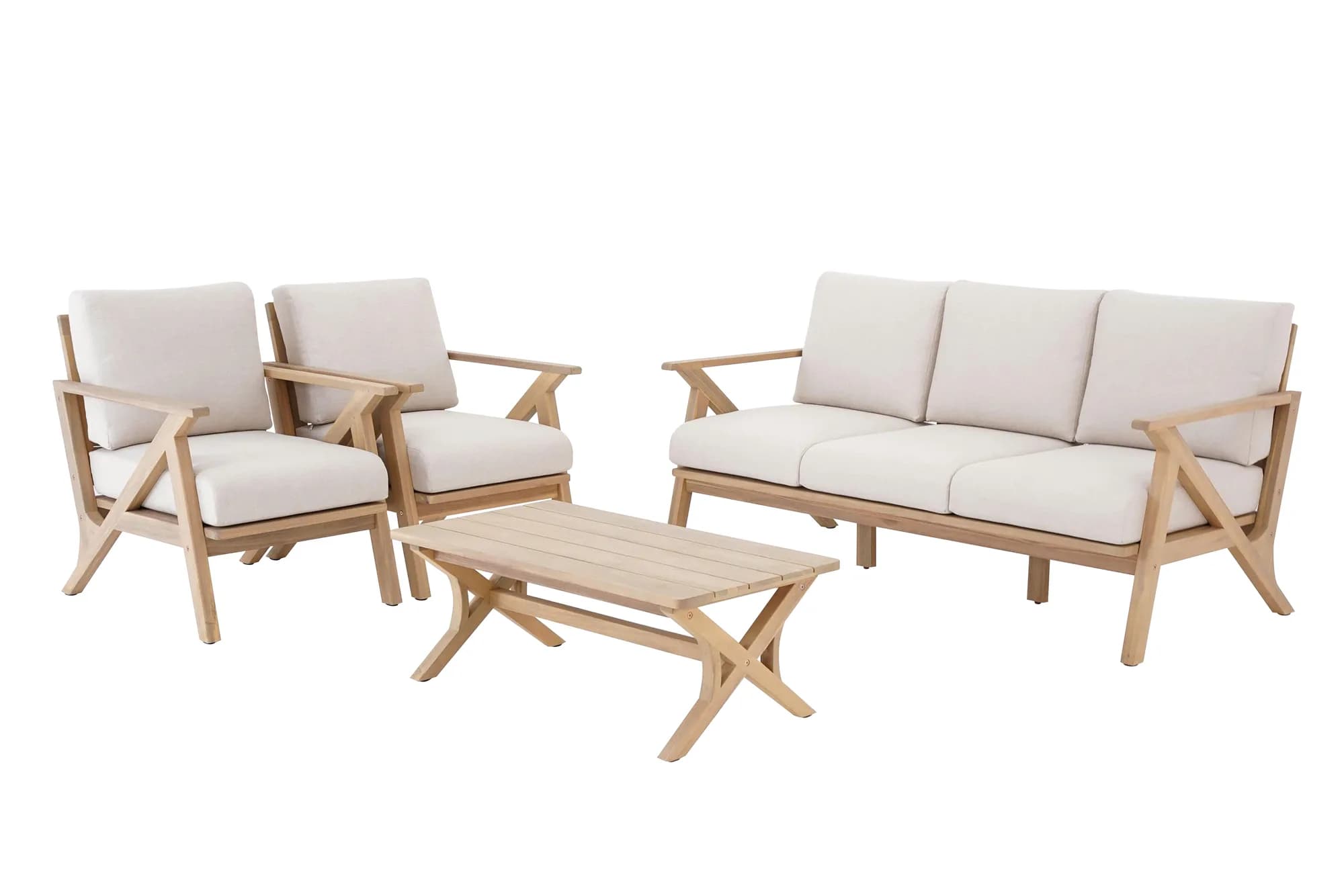 Sofa gỗ, góc nhìn 3