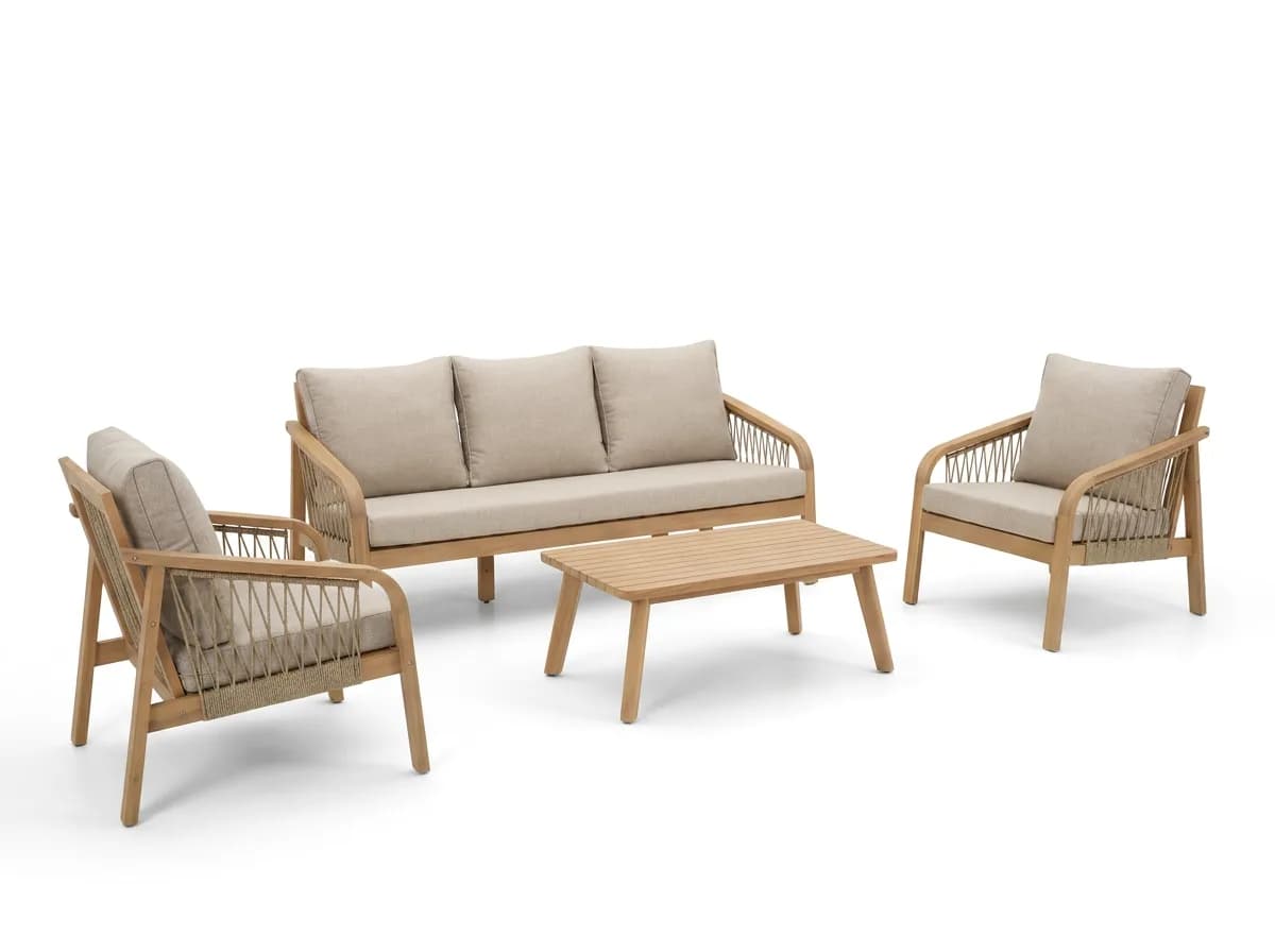 Sofa gỗ và dây thừng